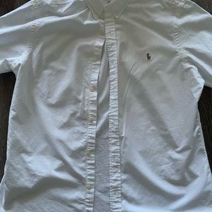 Ralph Lauren White Slim Fit Oxford Shirt